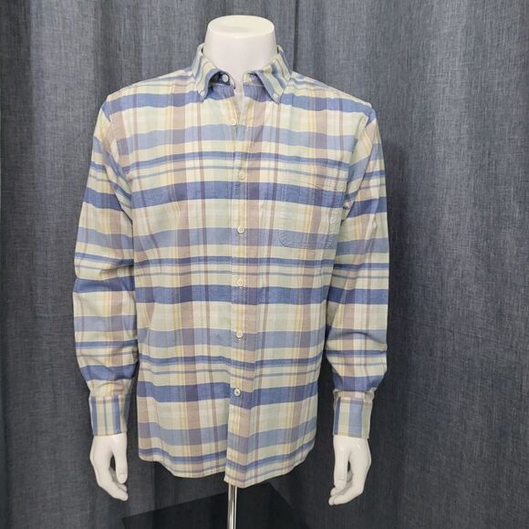 Tommy Bahama Mumbai Madras Shirt Dockside Blue Men's Large - Picture 1 of 11